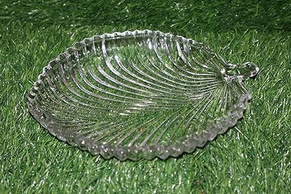 Salvus App SOLUTIONS Leaf Shaped Tortoise Crystal Plate/Ashtray for Home-Office Decor, Car Dashboard (8 Inches)