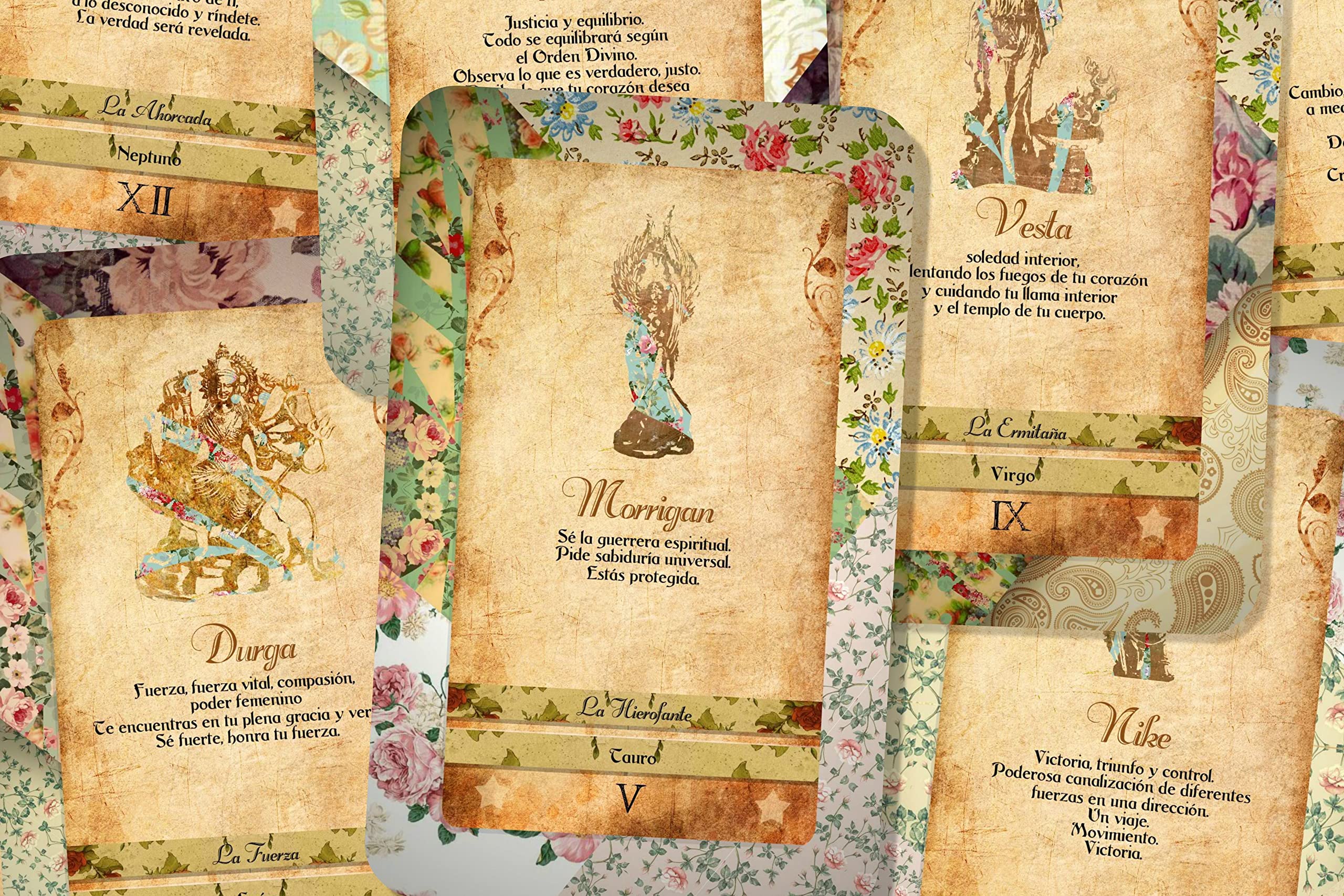 Tarot Deck - Cartas de poder de la diosa - Arcanos mayores - Oráculo femenino sagrado (español)