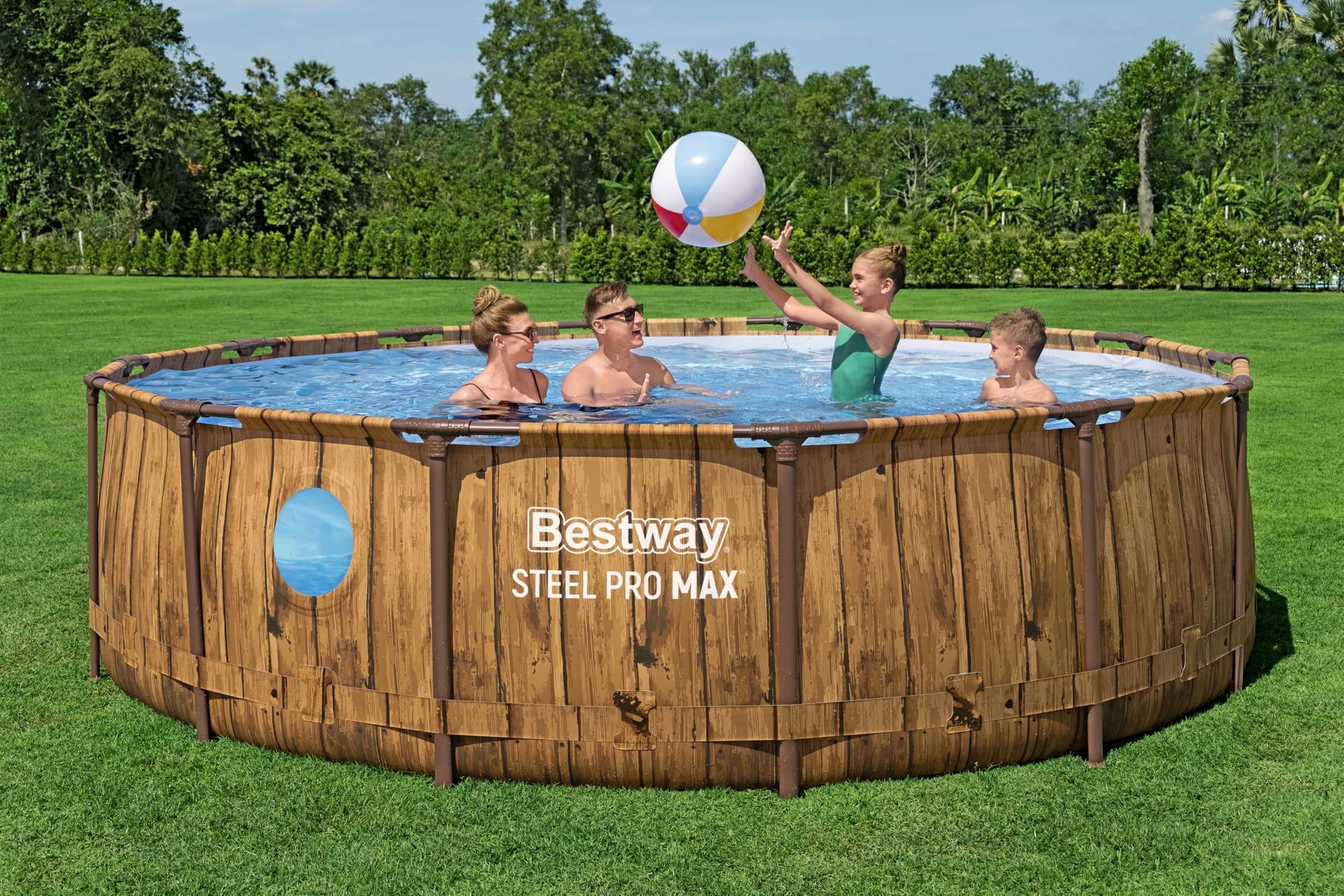 Bestway Juego de Piscina Redonda Splashview de 14' x 42"/4.27 m x 1.07 m