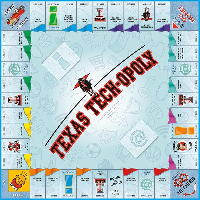 Texas Tech-Opoly Juego de Mesa Edición Oficial Universidad miniatura 2