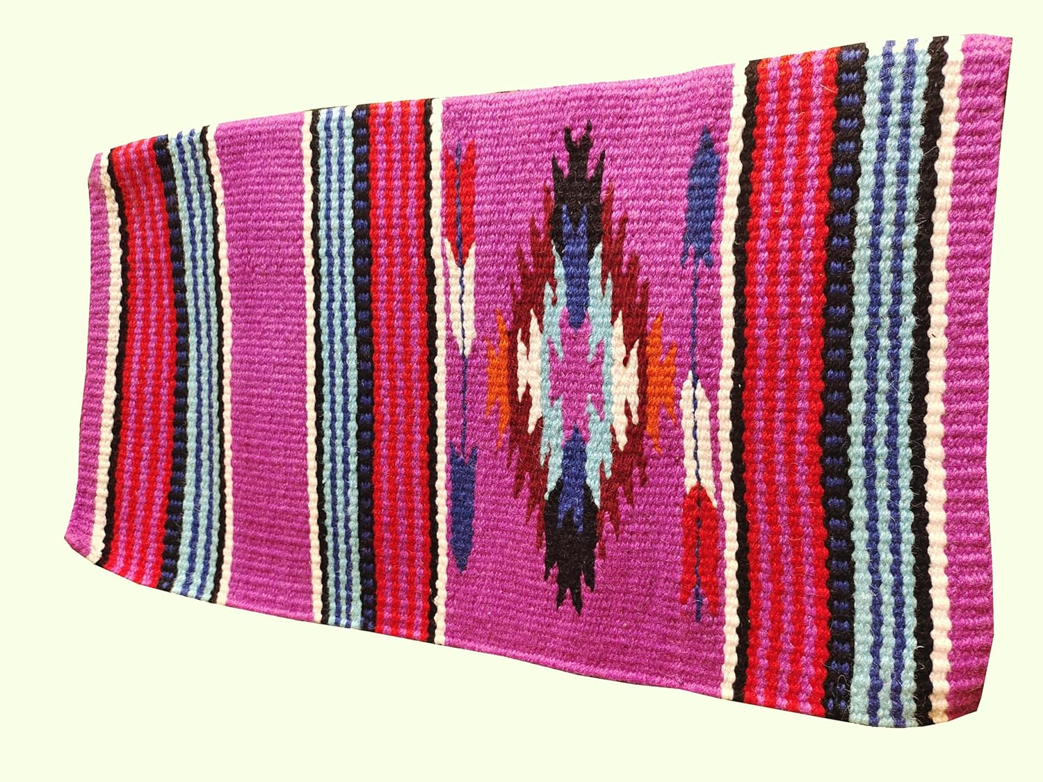 HUMAYL Saddlery Saddle Pad/Blanket for Horses Western Show Horse Saddle Blanket New Zealand Design Handmade Wool Saddle Blanket Top Wool Saddle Pad Regular Size : 34" L x 36" W x 1" inches PAD0256