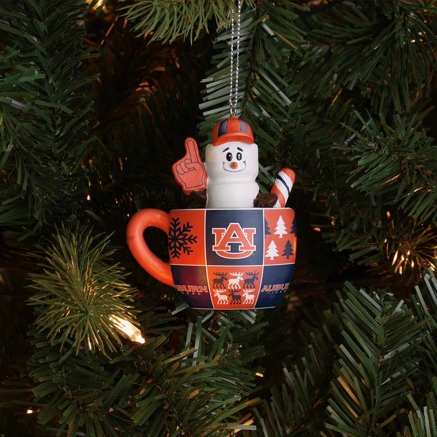 FOCO NCAA Unisex-Adult NCAA Team Logo Holiday Tree Smores Mug Ornament
