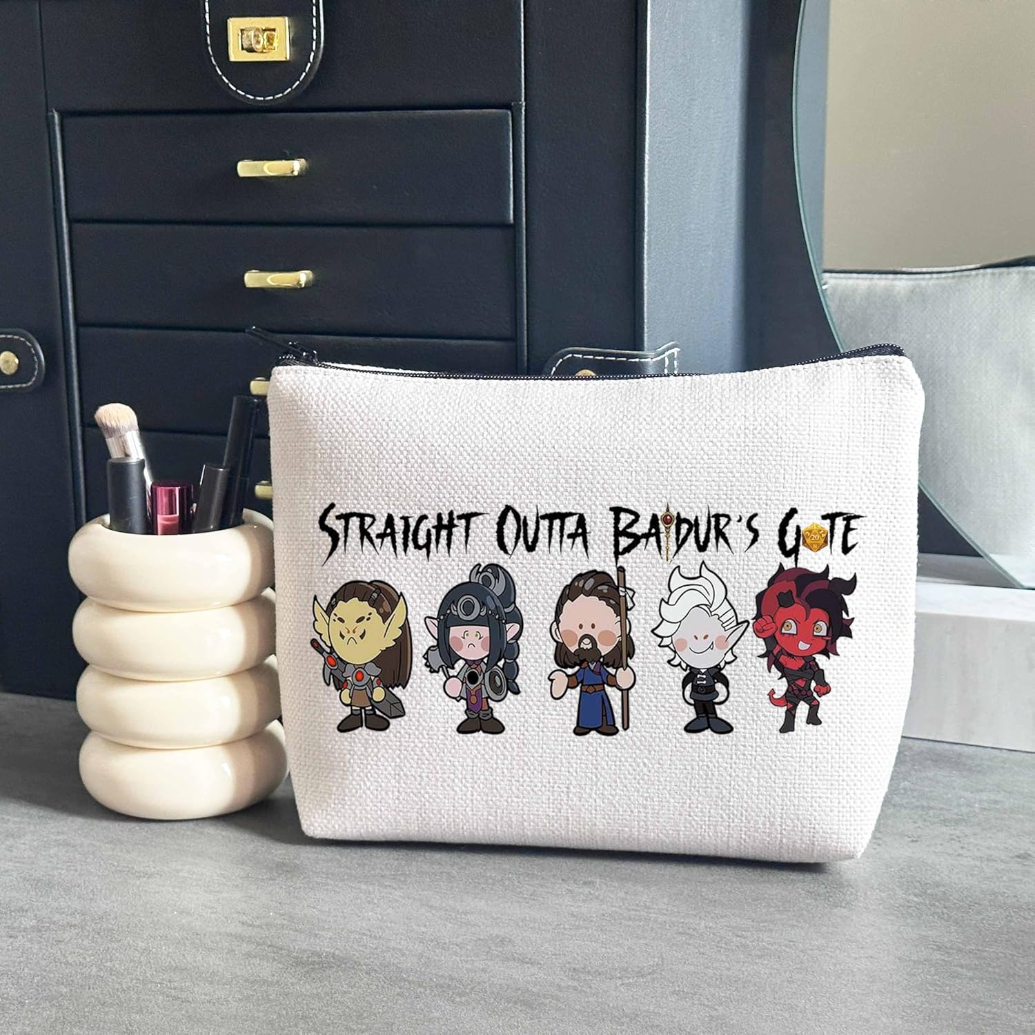 WCGXKO Novelty Gamer Gift Straight Outta Game Zipper Pouch Makeup Bag for Gamer - Image 6