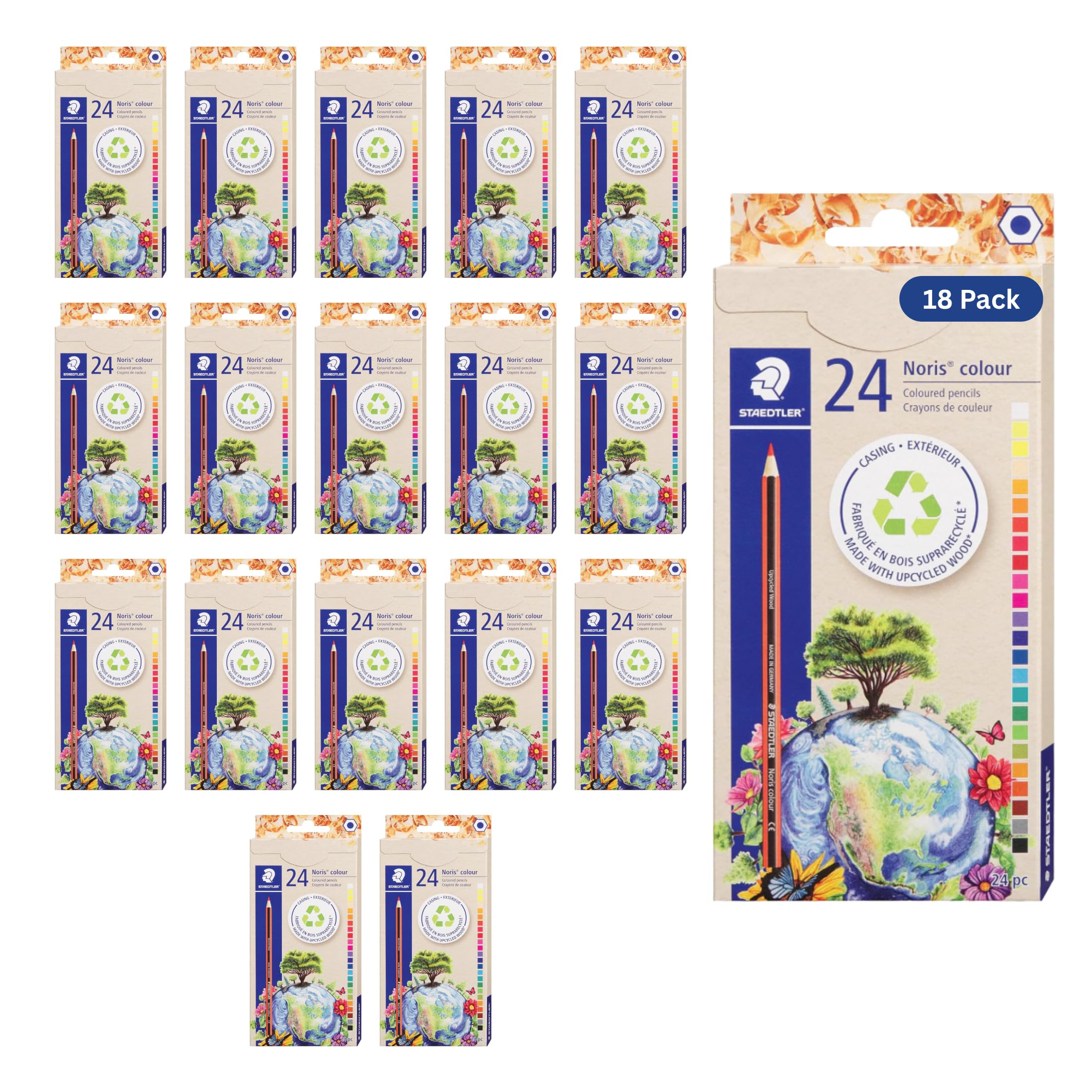 Colored Art Pencils 18 Pack, 24 Pieces Per Set, 432 Total Count