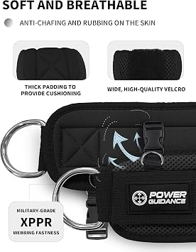 POWER GUIDANCE Ankle Strap and Barbell Squat Pad