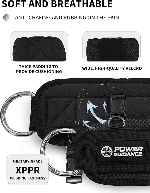 POWER GUIDANCE Ankle Strap and Barbell Squat Pad