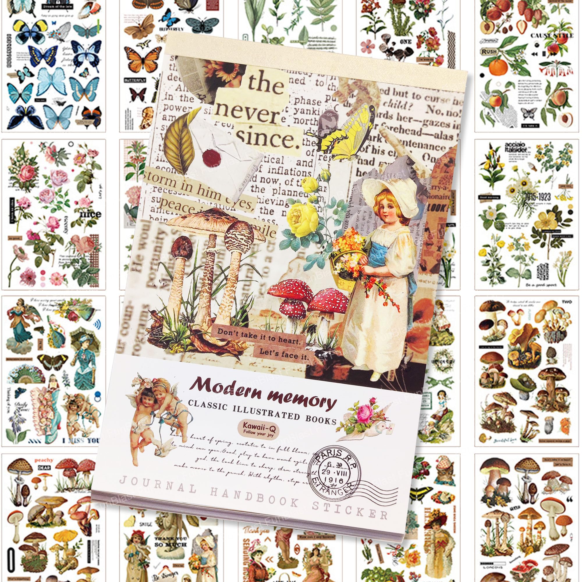 FunBlast Sticker Book Set – 20 Sheets/240+ Paper Stickers, Classical Aesthetic Booklet, Retro Decorative Stickers for Scrapbook, Stickers for Project, Japanese Style Stickers, Journals, Scrapbooking (B0DDJ91L8R) Amazon Price History, Amazon Price Tracker