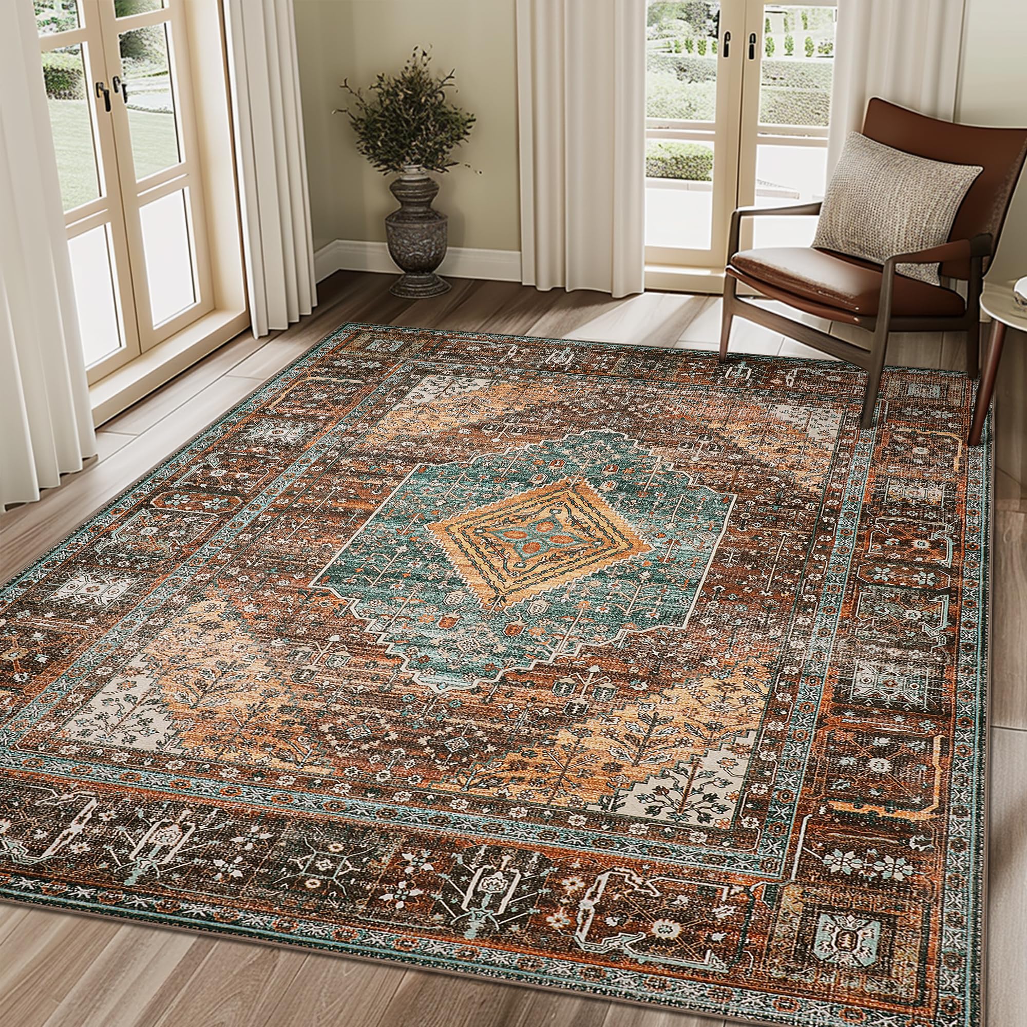 Amazon.com: GENIMO Area Rug 3x5 Machine Washable Hallway Runner Rug ...