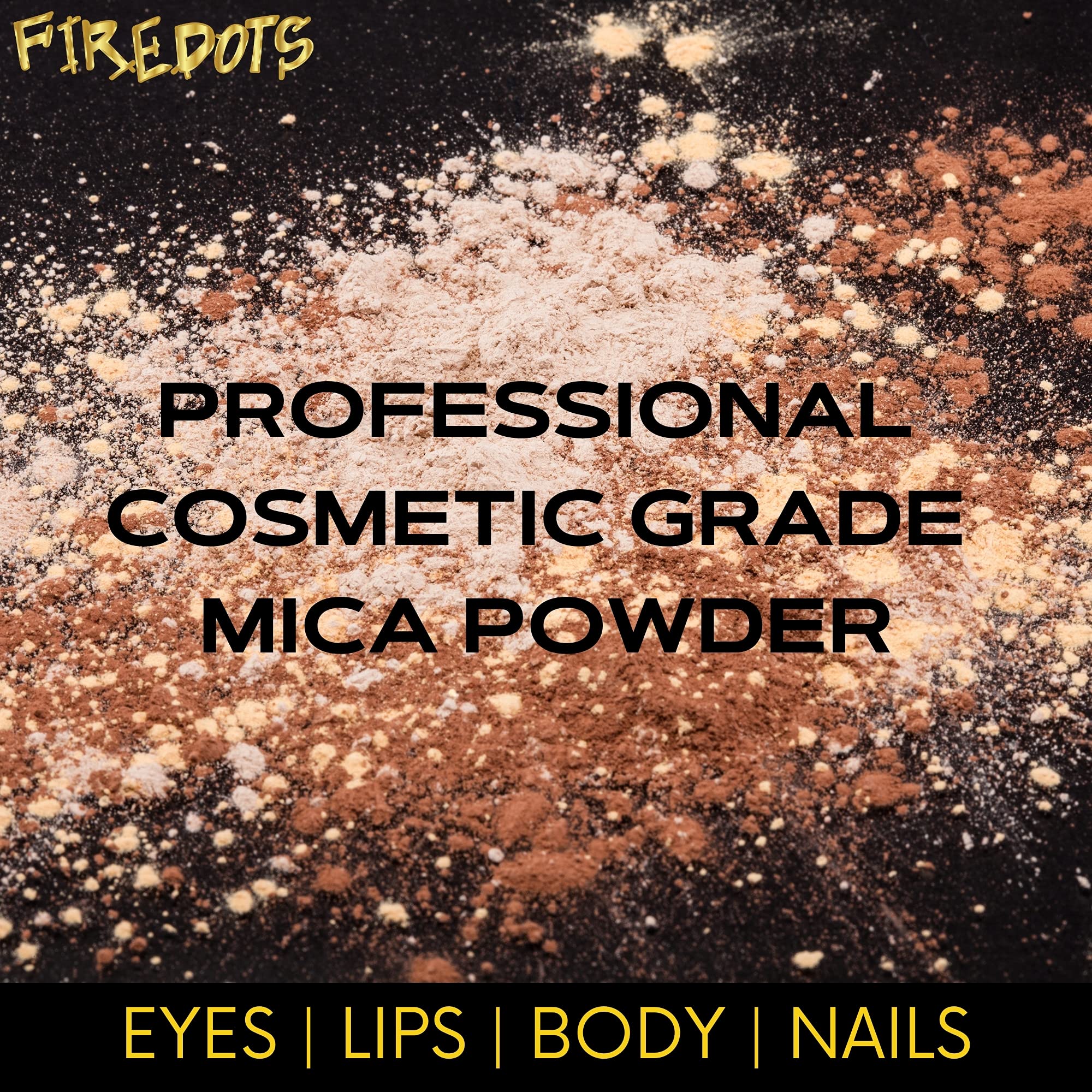 FIREDOTS Carbon Black Mica Powder for Epoxy Resin Art, Huge 100g Jar