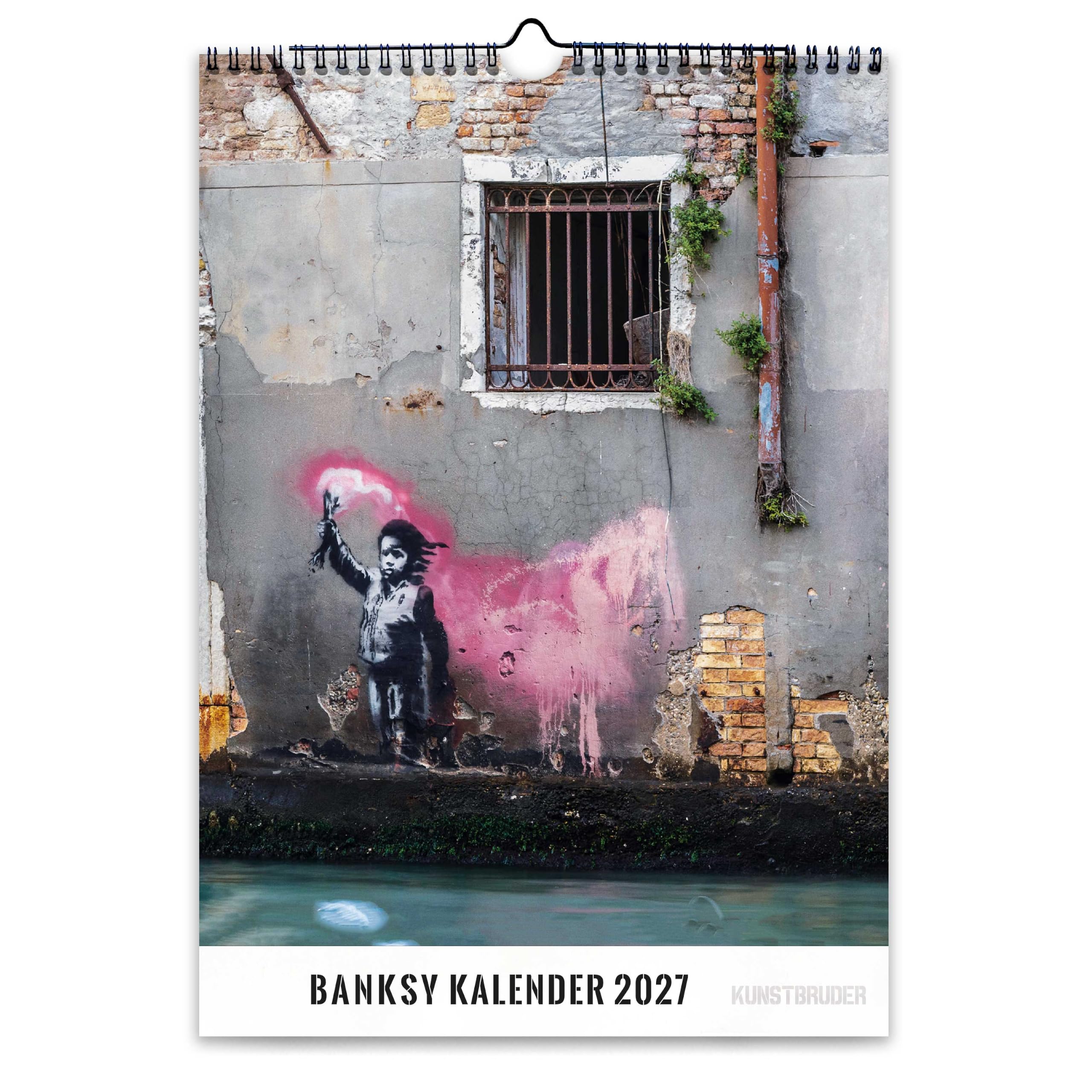 Calendario 2023 da parete in formato A3 orizzontale con le migliori e più belle opere di Banksy, per il soggiorno e l’ufficio (Street art) (A3)