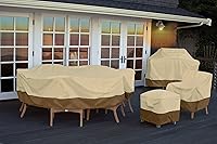 Vista 7 de Classic Accessories Veranda - Cubierta de mesa de picnic resistente al agua de 70 pulgadas, cubierta de mesa para exteriores