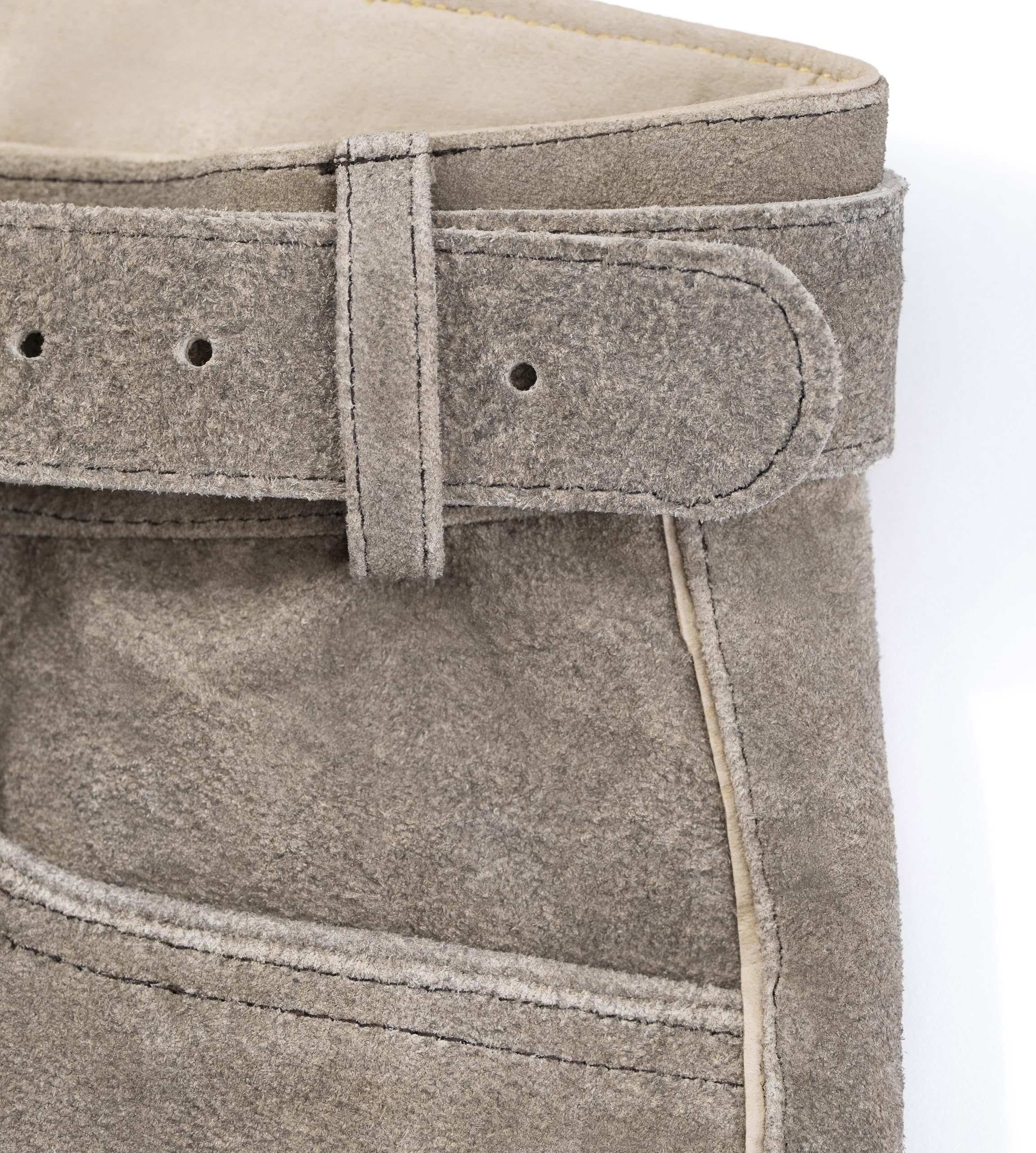 Schöneberger Trachten Couture Herren Lederhose kurz mit Trachtengürtel Bayern, Trachtenlederhose für Oktoberfest, Original Nubuk-Leder, Bergjäger