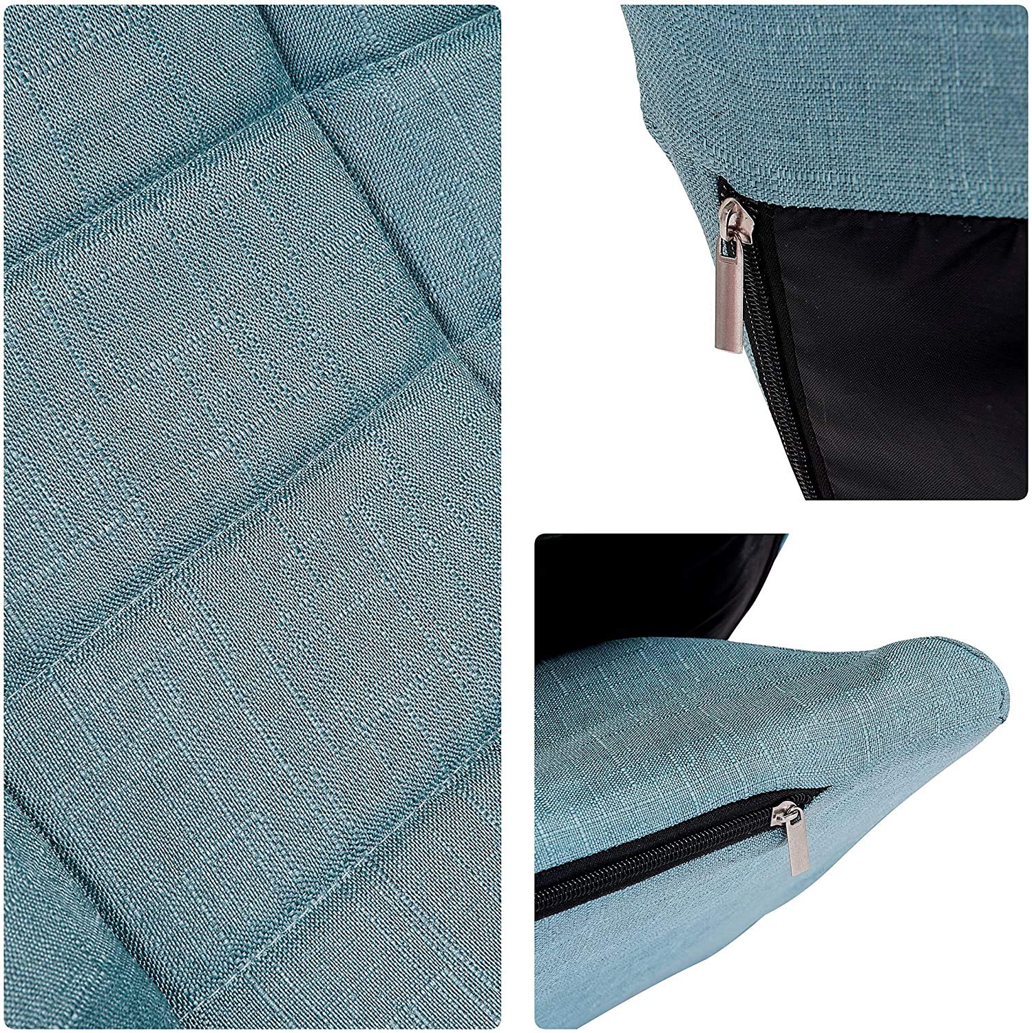 silla de suelo con respaldo,3 posiciones respaldo ajustable sillon reclinables 360°giratorio sala habitación sillon lectura Una silla que se usa para meditar leer ver televisión o juegos-Caqui