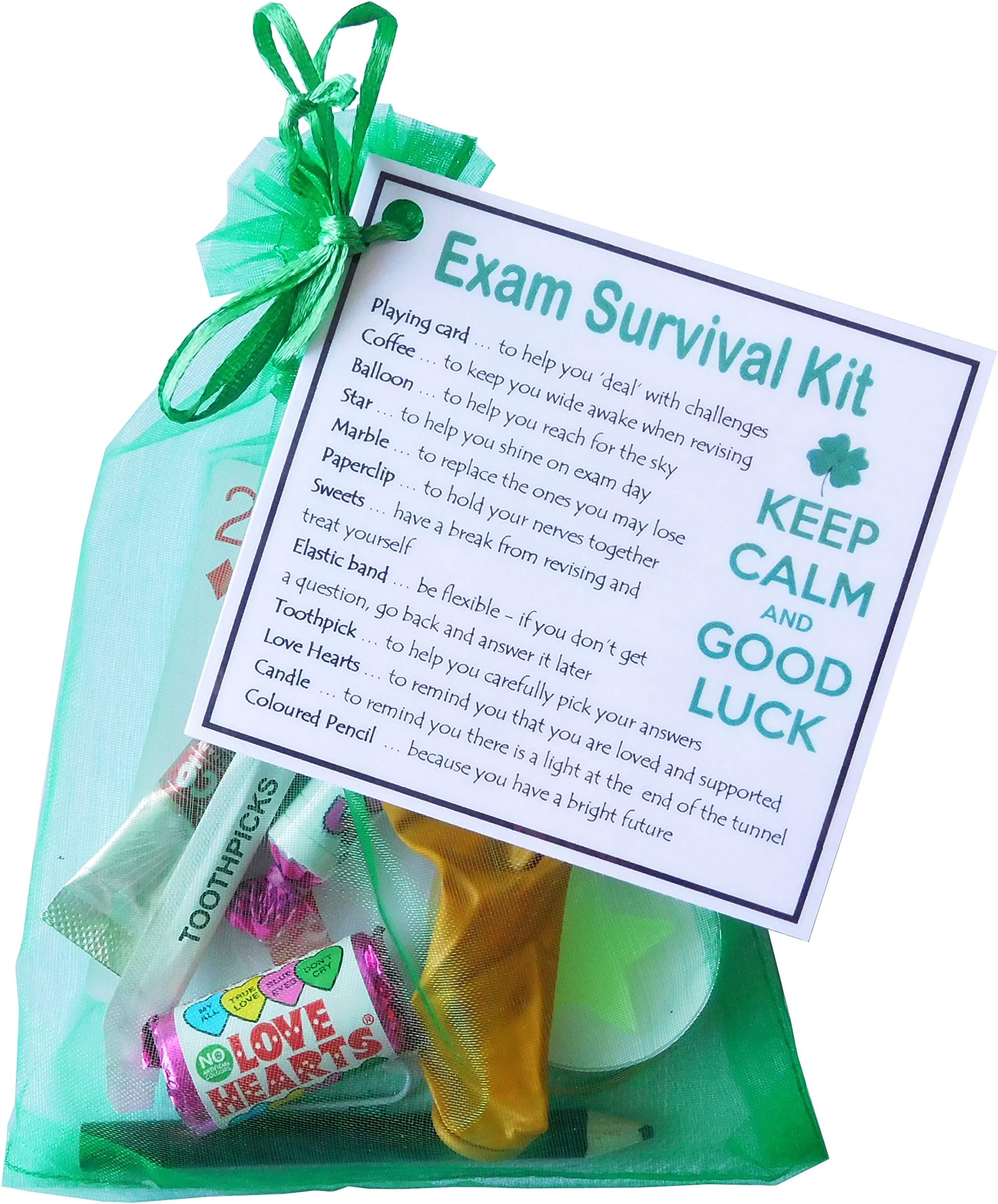 Exam Survival Kit - great novelty gift for any exam | (e.g. GSCE, A-Levels, University Exams, Professional Exams)