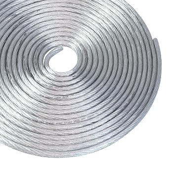 10 FT 8 AWG GA Full Gauge Battery Power Cable Ground Wire Clear Silver OFC Copper 10129
