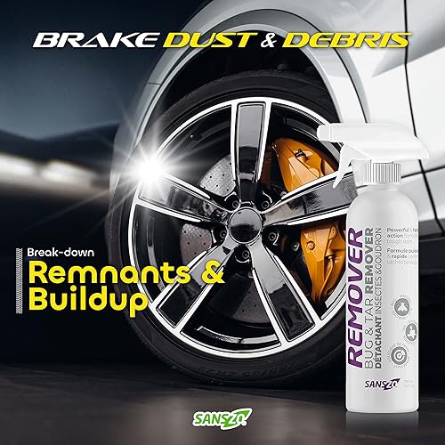 Miniatura 4 de Removedor de insectos y alquitrán, potente y de acción rápida, limpiador y desengrasante para exteriores multiusos, sin rayas, sin arañazos, 24