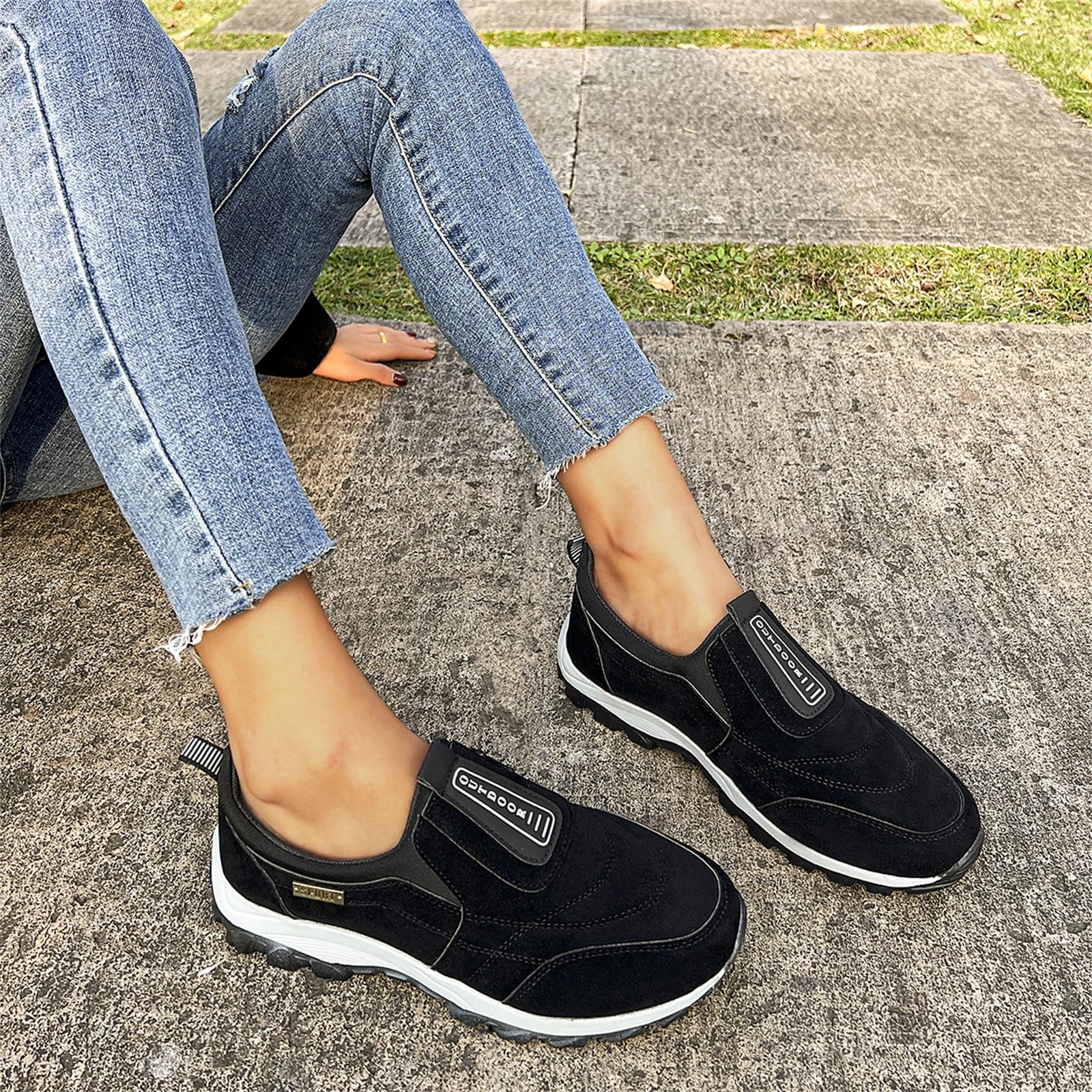 Bergschuhe Herren Wanderschuhe Solide Atmungsaktiv Slip On Bequeme