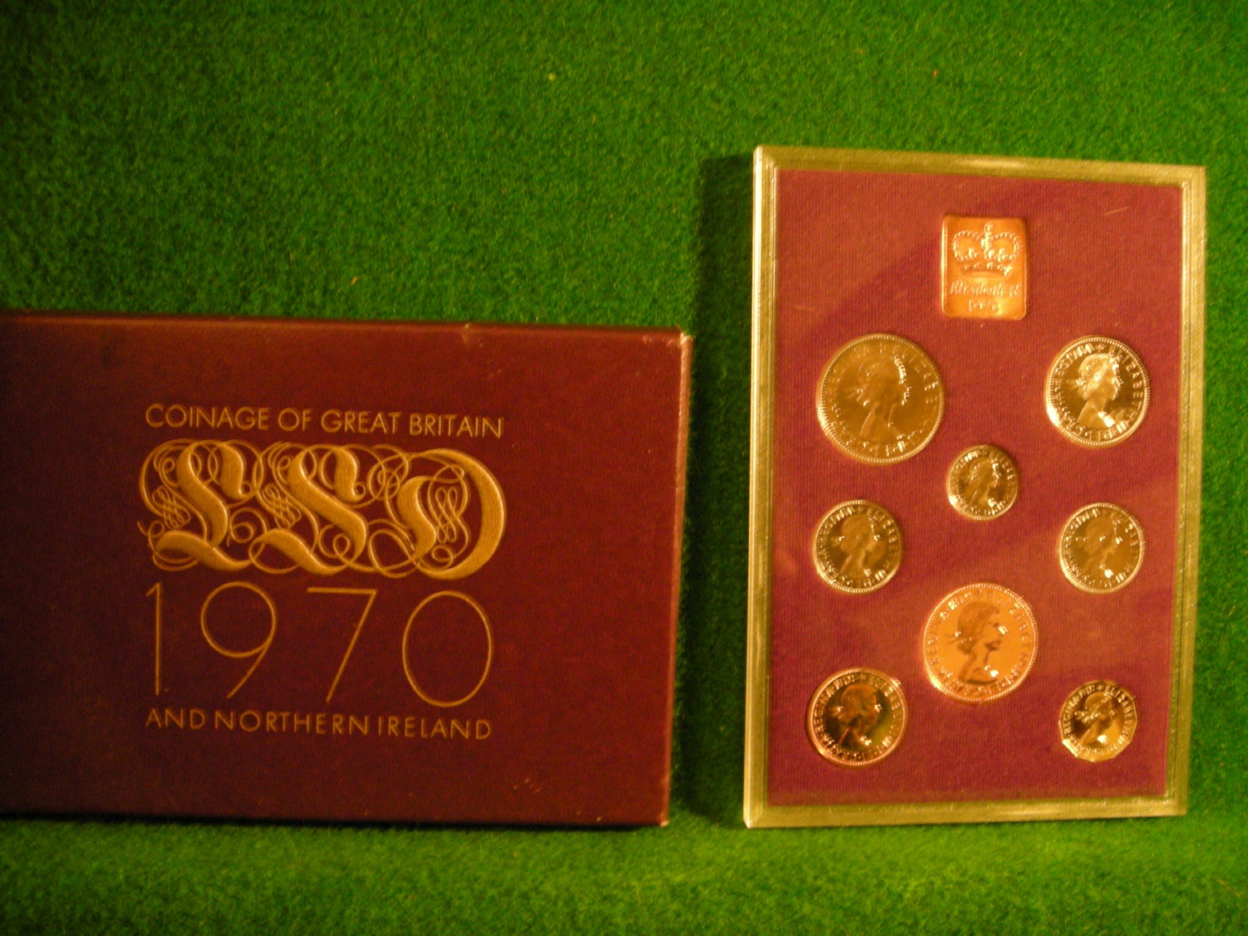 Coinage of Great Britain and Northern Ireland 1970 Proof Set.