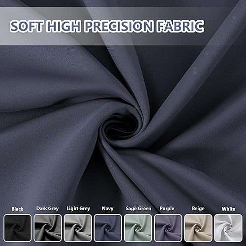 Miniatura 2 de Cortina de puerta francesa para privacidad de puertas, cortina de ventana de puerta delantera azul marino, cortina con bolsillo para barra para