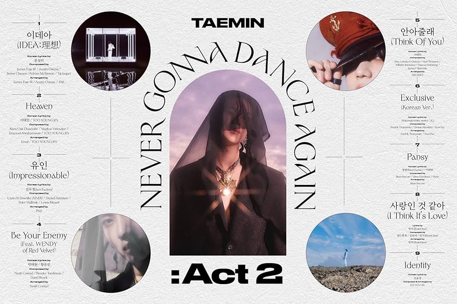 テミン act1 act2 2kids move press itポストカード SHINee Taemin 3rd Album Act 1 & Act 2 & Extended Ver