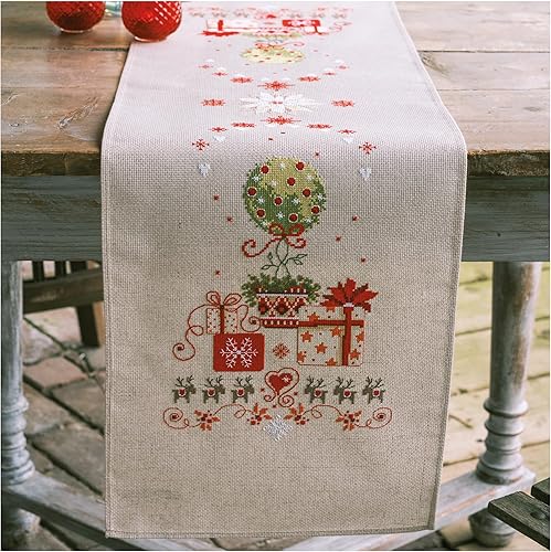 VERVACO Bordado Punto De Cruz Contado Camino De Mesa Kit Completo REGALOS BAJO E