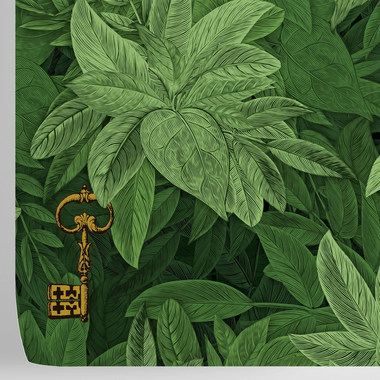 Papel pintado floral artesanal sobre papel extraíble (8 hojas) – 70 x 100 cm – Papel pintado moderno floral único con diseño personalizado – Papel pintado bosque ecológico 100% italiano