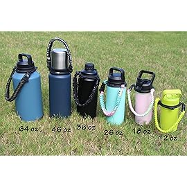 One MissionX Paracord Handle Compatible with Yeti Rambler 36oz 26oz 18oz 12oz 46oz Water Bottles, Durable Carrier Strap - Holder(Pink Camo)