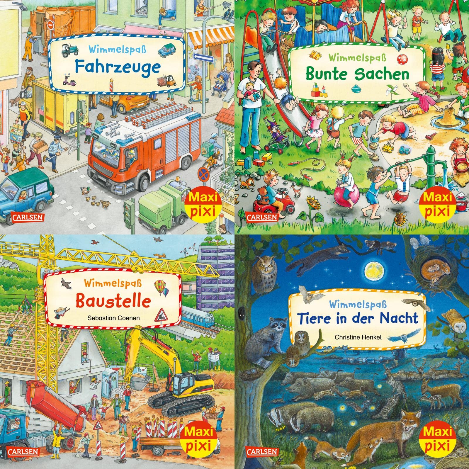 Maxi-Pixi-4er-Set 105: Wimmelbilder 8 (4x1 Exemplar): 4 Minibücher für Kinder ab 3 Jahren