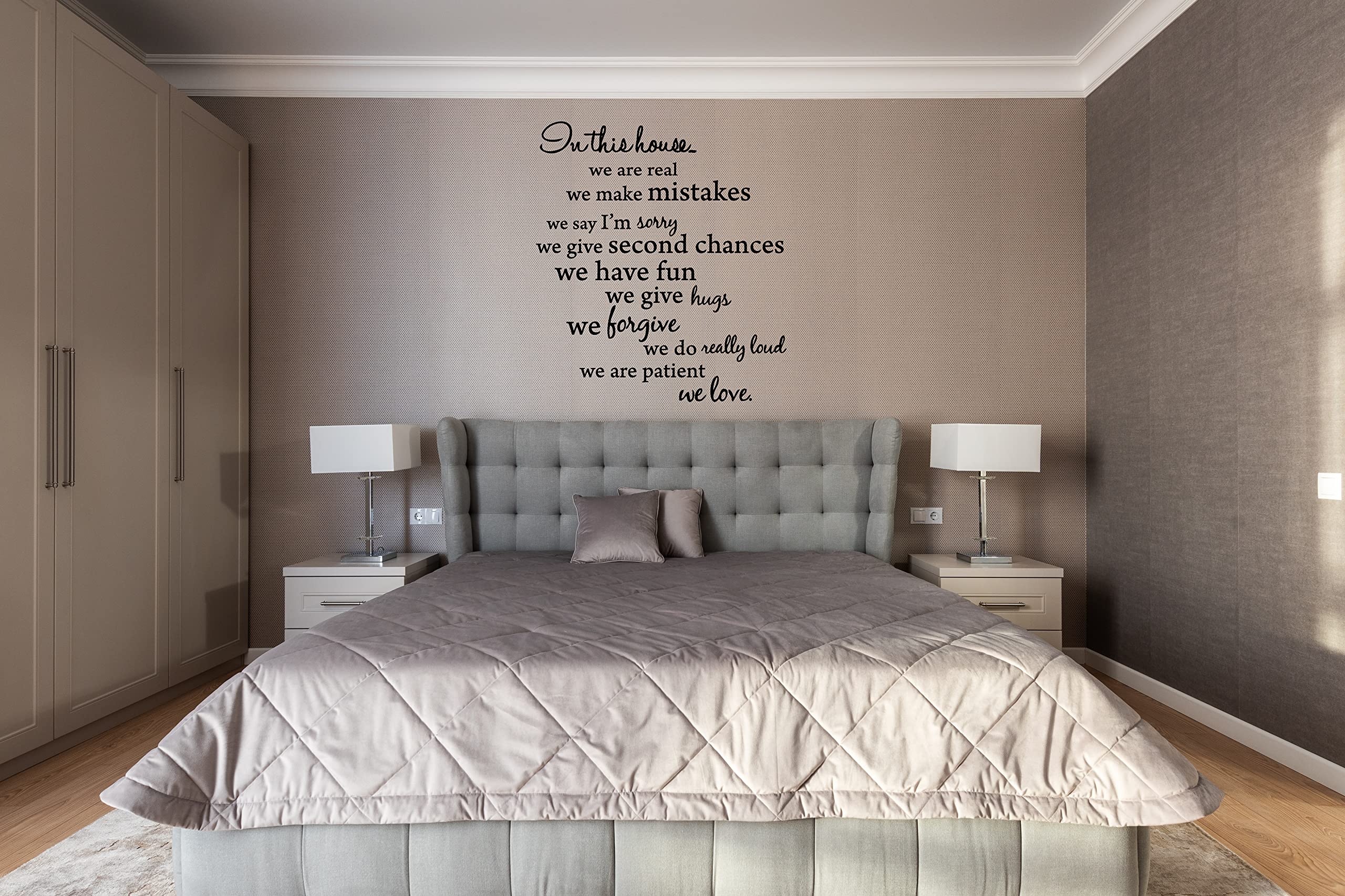 Blinggo Black in This House Wall Art Vinyl Decal - Image 4