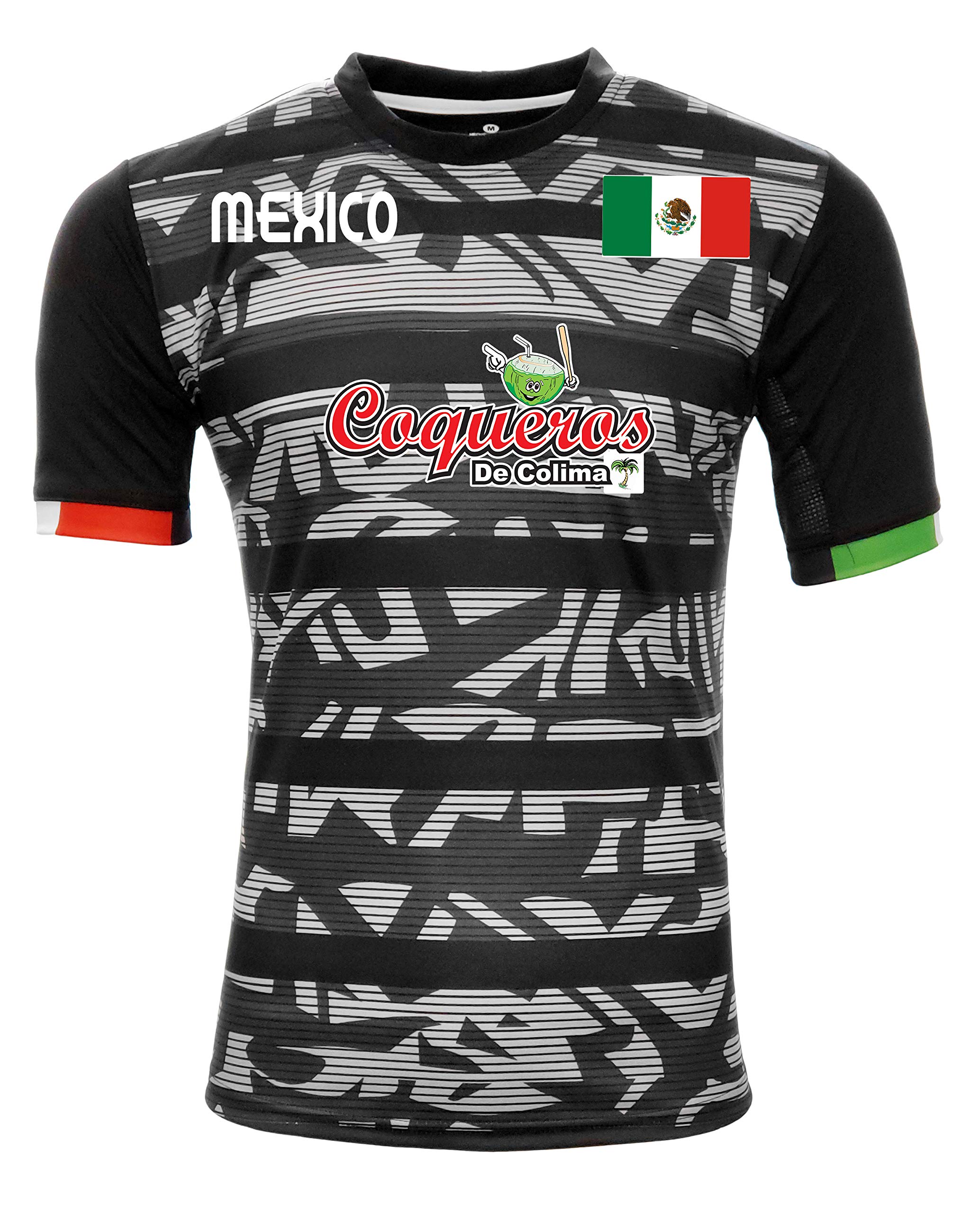 Jersey Mexico Coqueros de Colima 100% Polyester BlackGrey_Made in Mexico (XX-Large)
