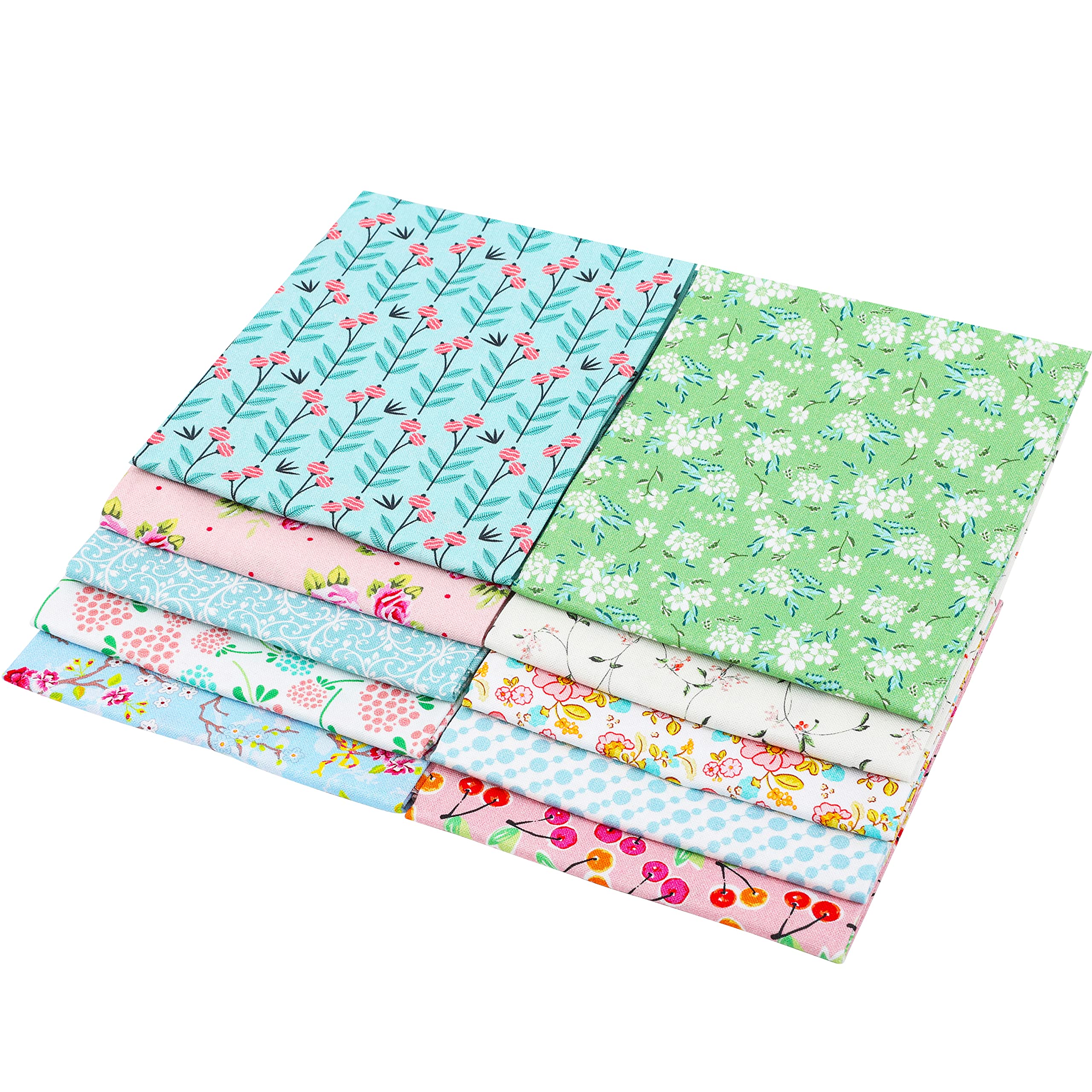 Craftido 10pcs 18”x21”(46x53cm) Fat Quarters Fabric Bundles, Medium Weight 145g, 100% Cotton Fabric for Quilting Sewing - Image 3
