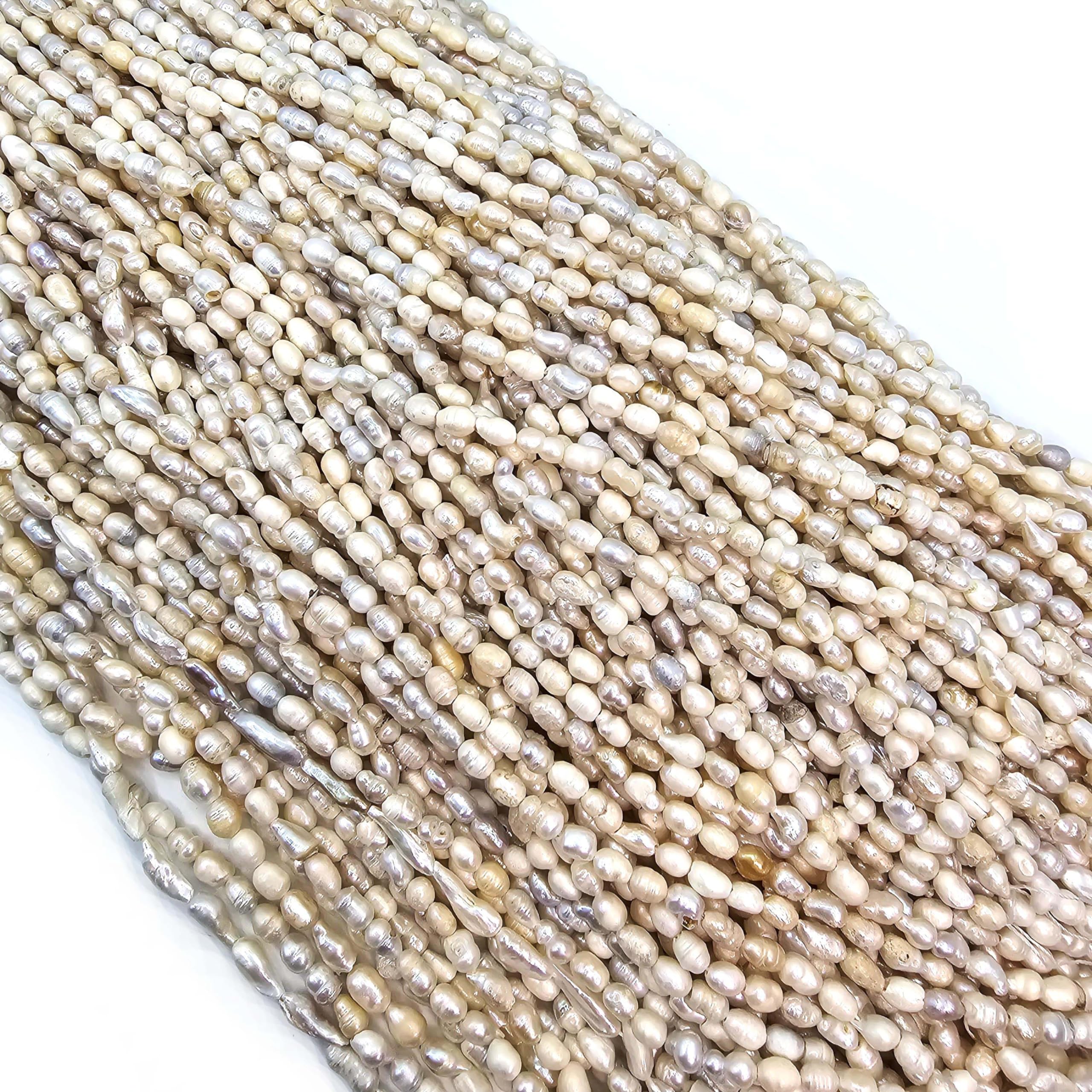 Fresh Water Pearl 5~6mm Jewelry Making Beads DIY Crafts Embroidery Work Beads Strings (Fresh Water Pearl 5~6mm)