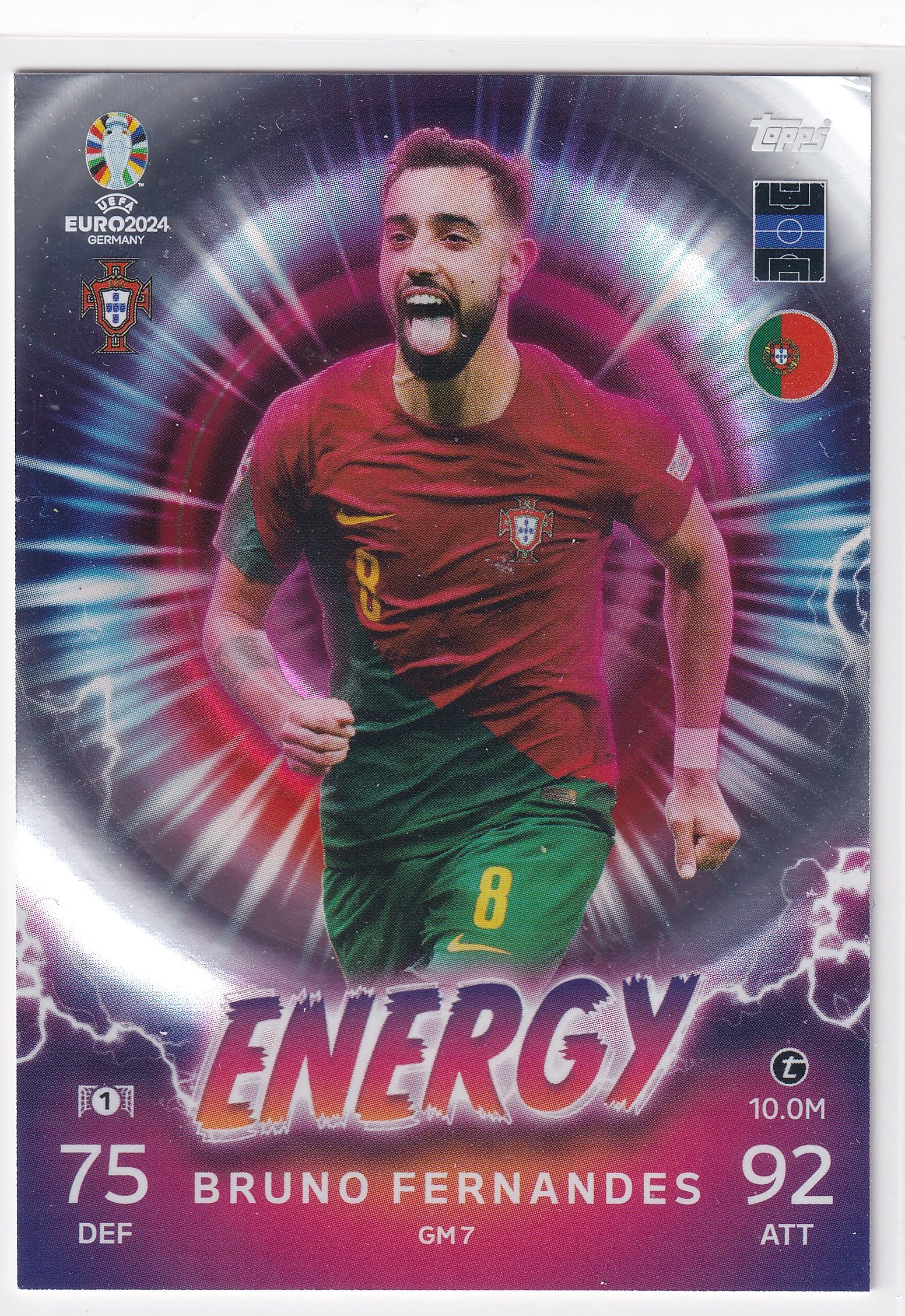 Match Attax Euro 24 Energy Trading Card(s) You Select Trading Card (Bruno Fernandes GM7)