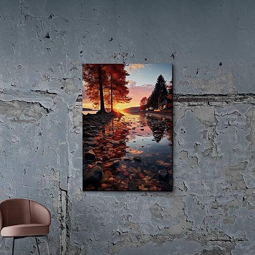 Miniatura 6 de Wall Art Print, Framed Canvas Nature Wall Decor, Rustic Country Landscape for Living Room, Anniversary Gift, home decor