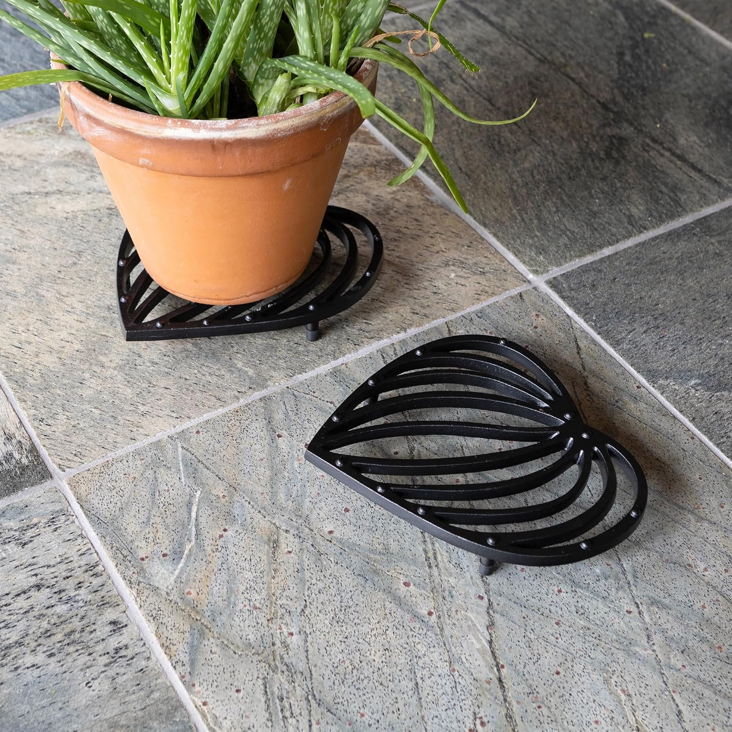 Leaf Wrought Iron Trivet, Pack of 2