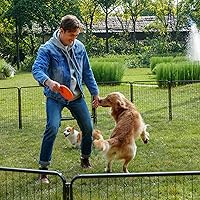 Vista 8 de SunsGrove Corralito para perros al aire libre, resistente de 32 pulgadas, 8 paneles, corralito para perros pequeños y medianos, cerca para perros