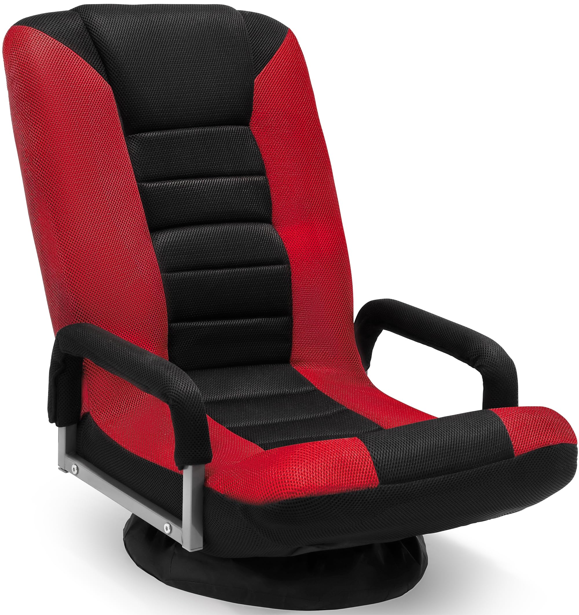 Maple99 Swivel Floor Gaming Chair - Video Lounger Enjoy 6 Different Positions, Adjustable Backrest, Removable Arm Rests, Folds to Store, Stylish Blue