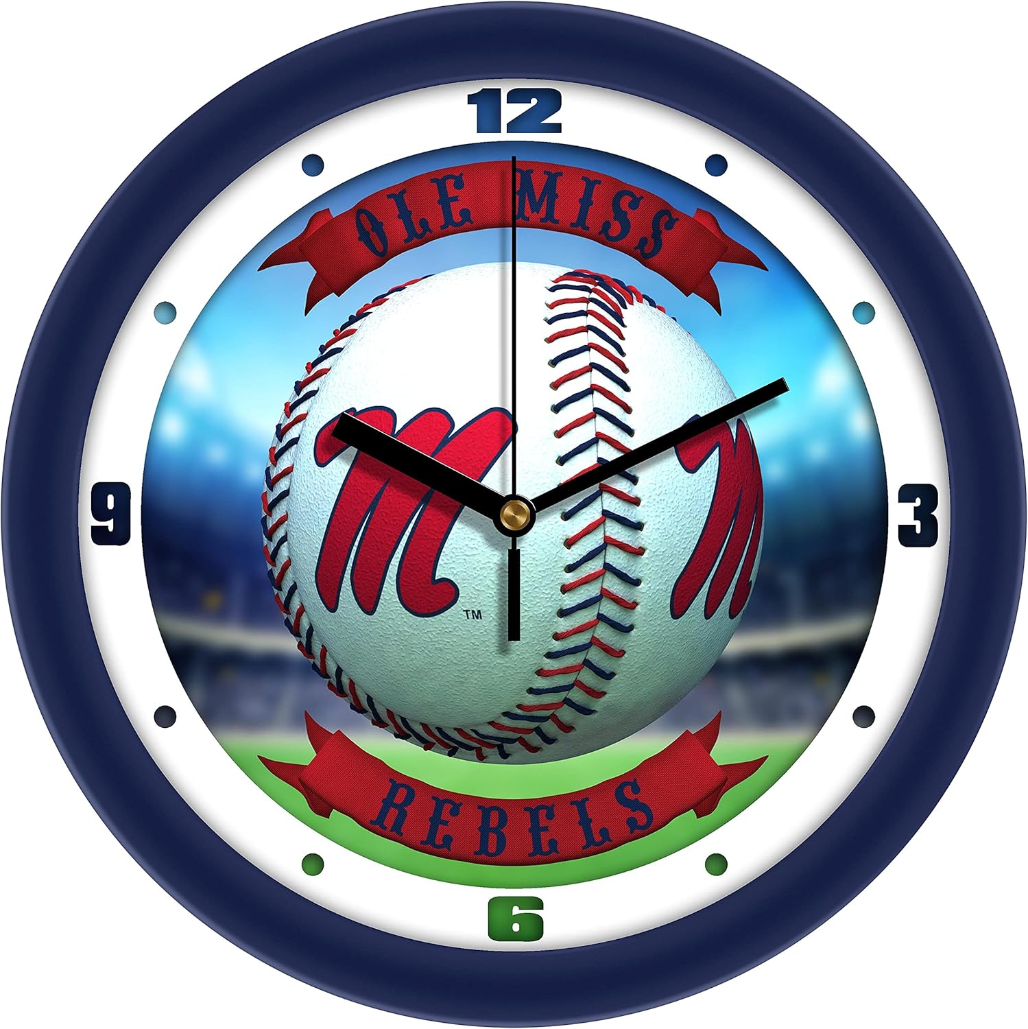 Mississippi Rebels - Ole Miss - Home Run Wall Clock