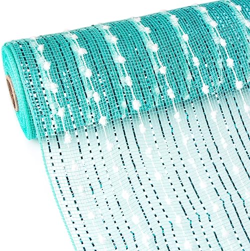 Miniatura 2 de Ribbli Cinta de malla a cuadros en blanco y negro, cinta de arpillera para árbol de Navidad, 10 pulgadas x 30 pies (10 yardas), cinta de cuadros de