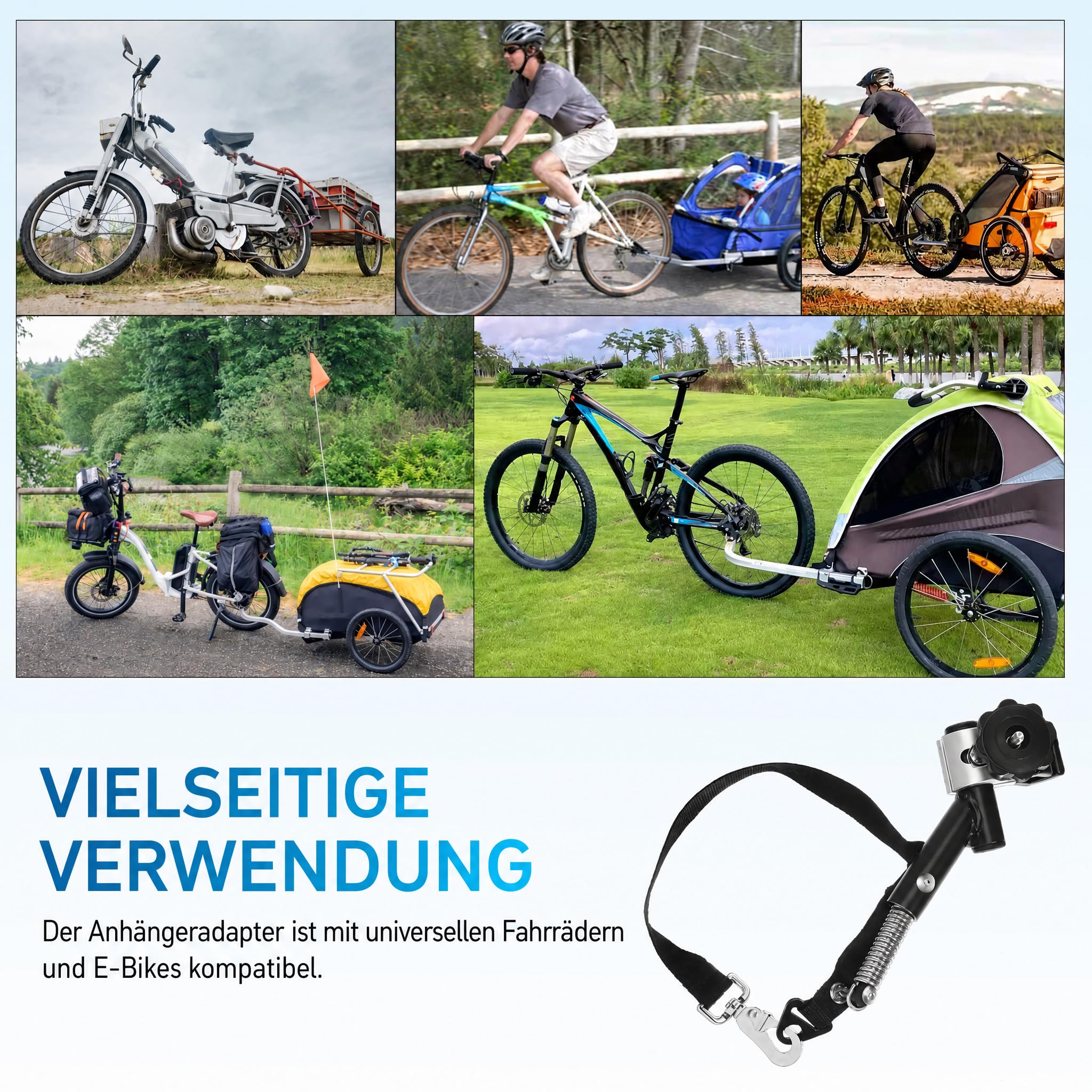 VORCOOL Universal Fahrrad Anhngerkupplung Aluminiumlegierung Linker  Fahrrad Anhngerkupplung Adapter Befestigung Adapter fr fahrradanhnger :  Amazon.de: Baby