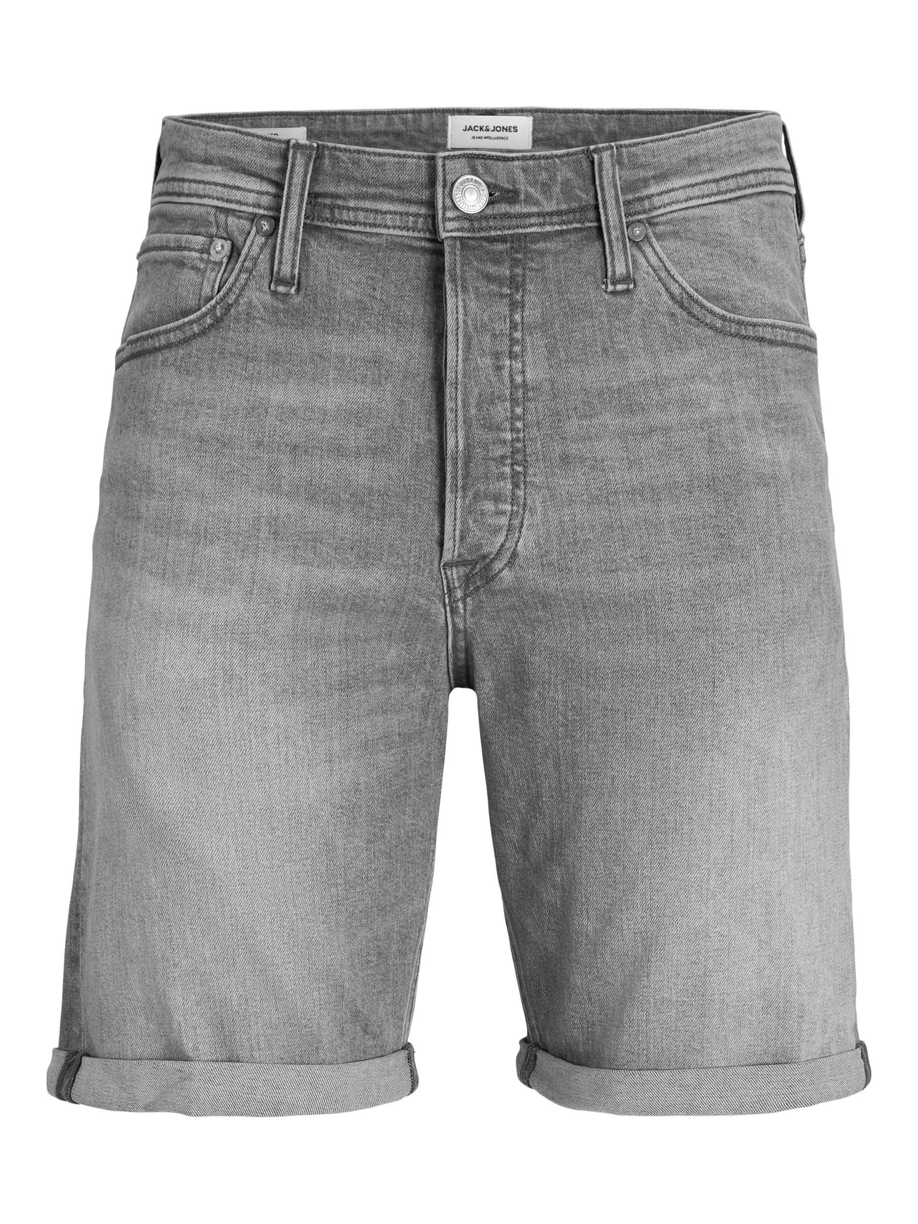 JACK & JONES Mens Shorts Grey Denim S