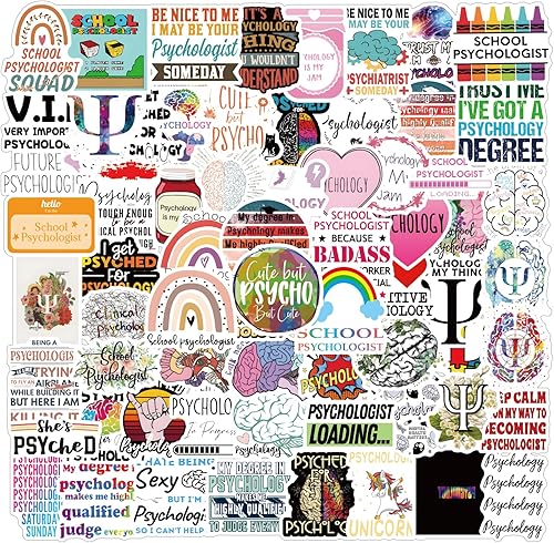 Miniatura 1 de 122 calcomanías de psicología de grafiti estética, vinilo impermeable para niños, niñas, adolescentes, adultos, para botellas de agua, laptop,