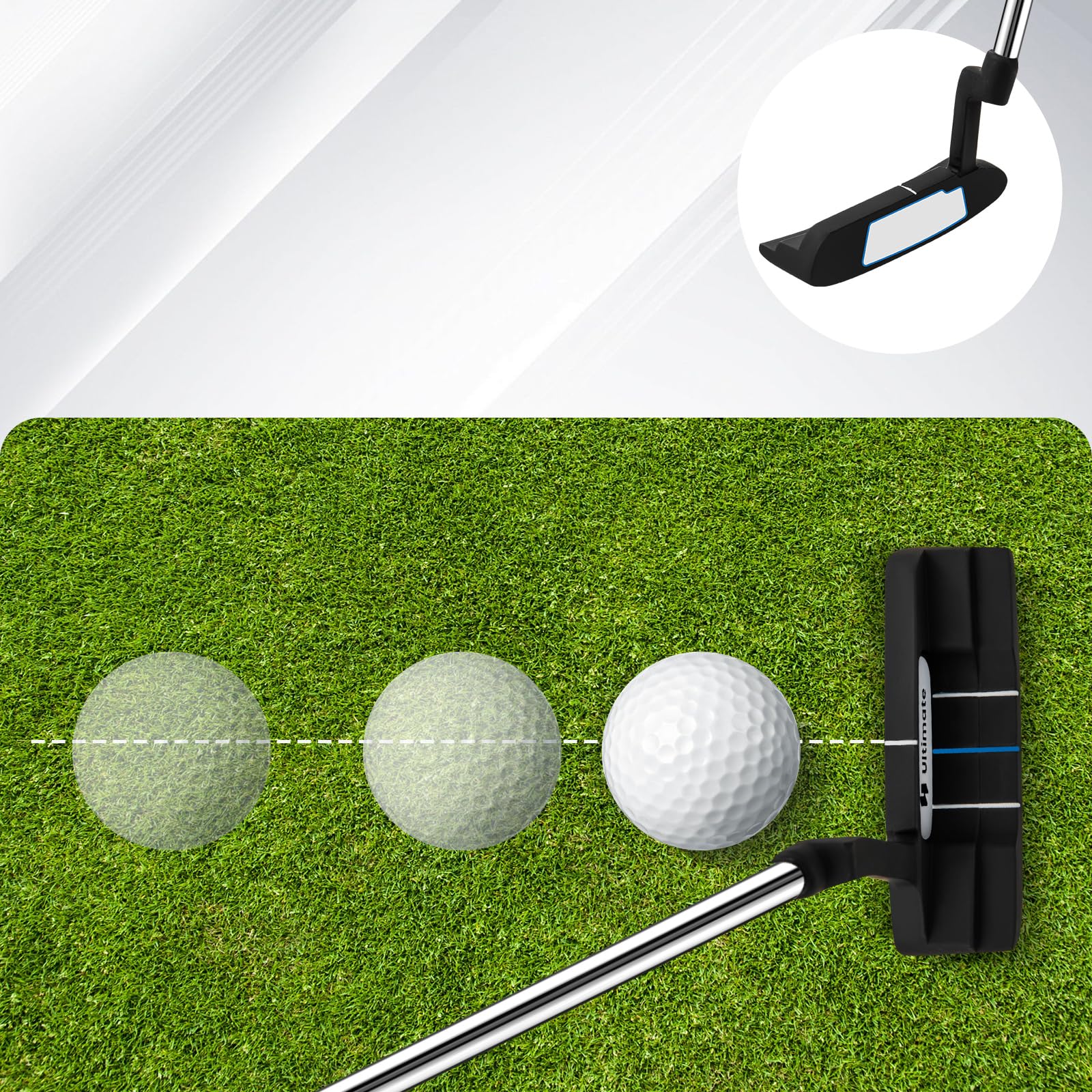 COSTWAY Ensemble Club de Golf Portable, Sac Trépied avec Driver 460CC #1, Bois #3 Hybride Fers #5#6#7#8#9#P #S Putter, Couvre-Chefs pour Droitier