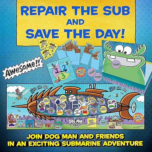 Miniatura 2 de University Games, Juego Dog Man Veinte Mil Pulgas Bajo El Mar, Basado en el Libro de Dav Pilkey