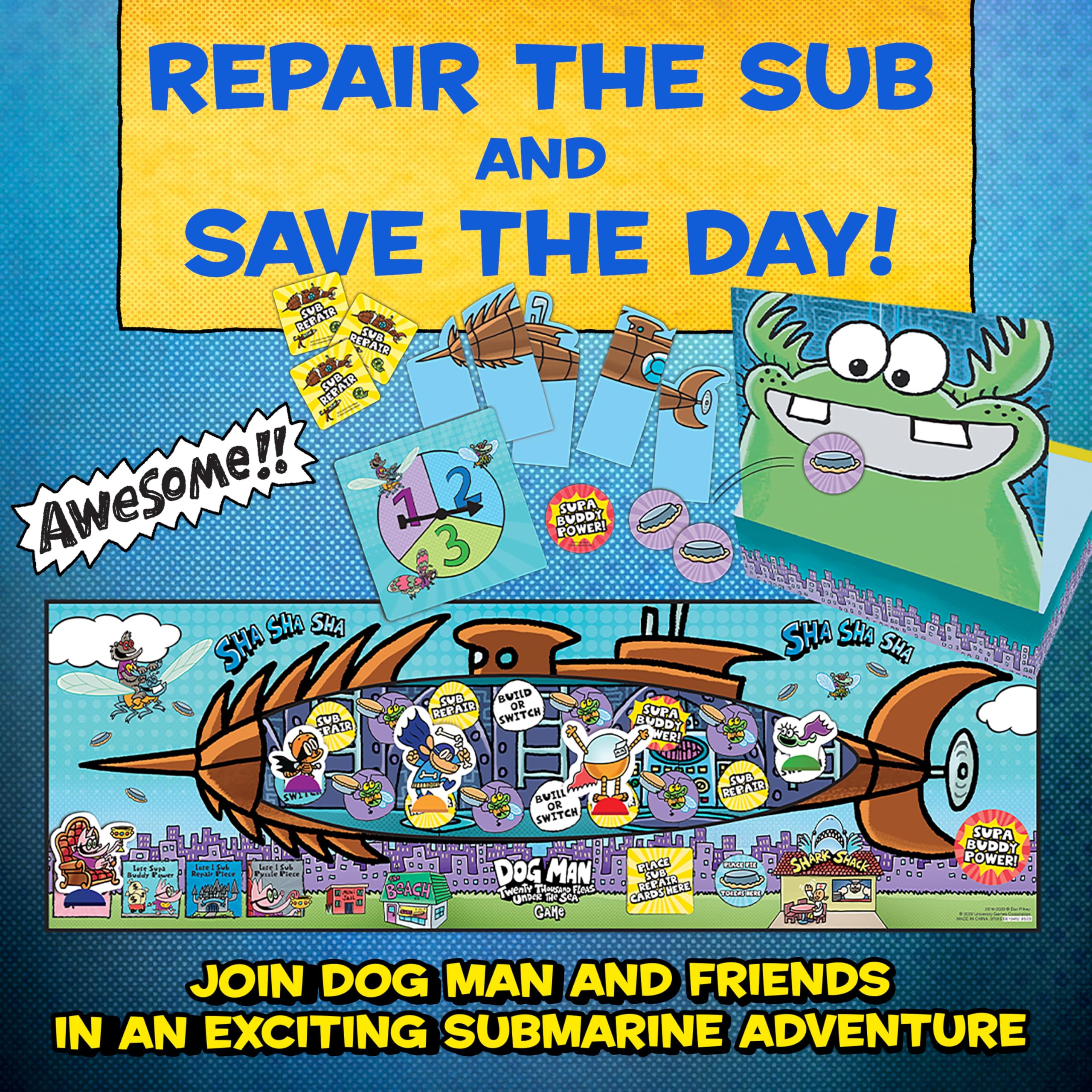 University Games Gioco Dog Man Ventimila pulci sotto il mare