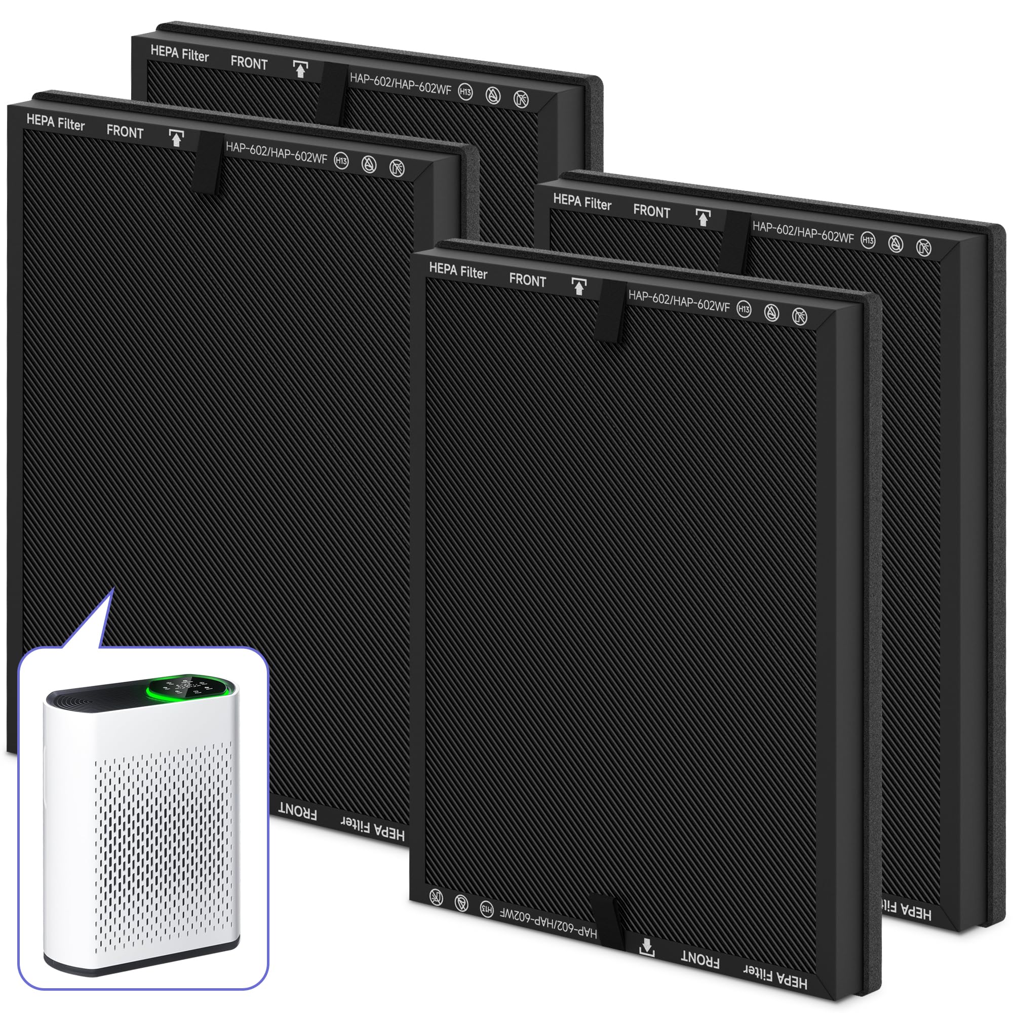 Filtre HAP602 purificateur ECOSELF HAP602WF système filtration 3 en 1