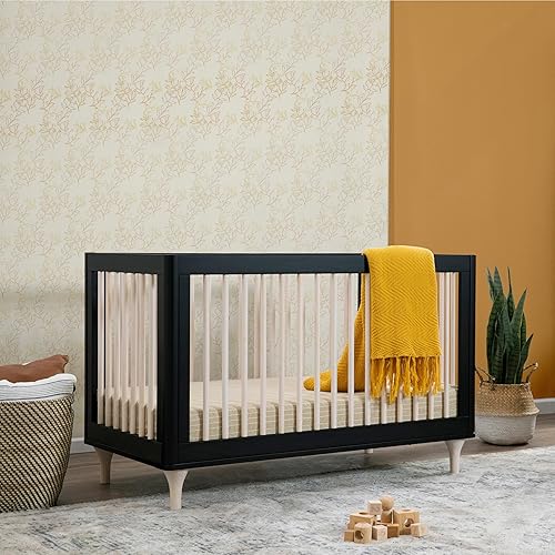 Miniatura 2 de Babyletto Lolly Cuna convertible 3 en 1 con kit de conversión de cama de niño pequeño , Cuna, Negro y lavado natural. Negro/Natural Lavado,blanco