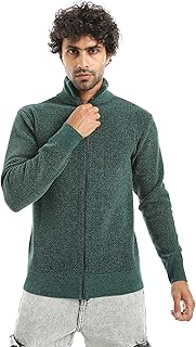 بلوفر مخطط بسوستة للإغلاق للرجال من اندورا