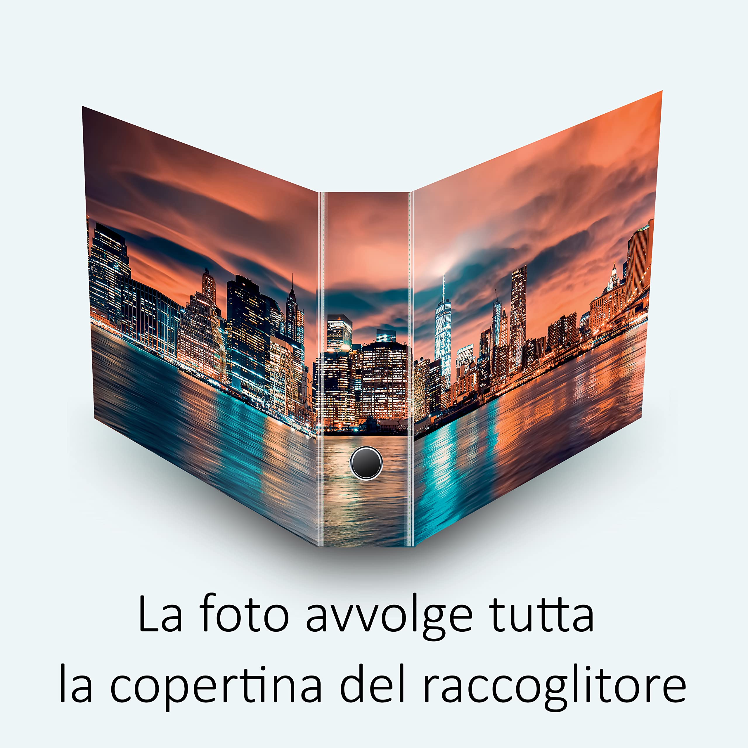 Set da 4 raccoglitori ad anelli - NEW YORK (H31 cm con 2 anelli)
