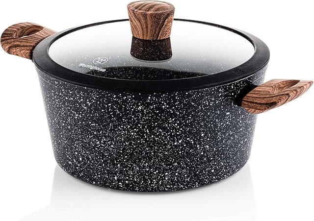 Westinghouse Casserole Dish with Lid - Ø 24 cm Cooking Pot for Induction Gas Electric & Ceramic Hob - Special Edition